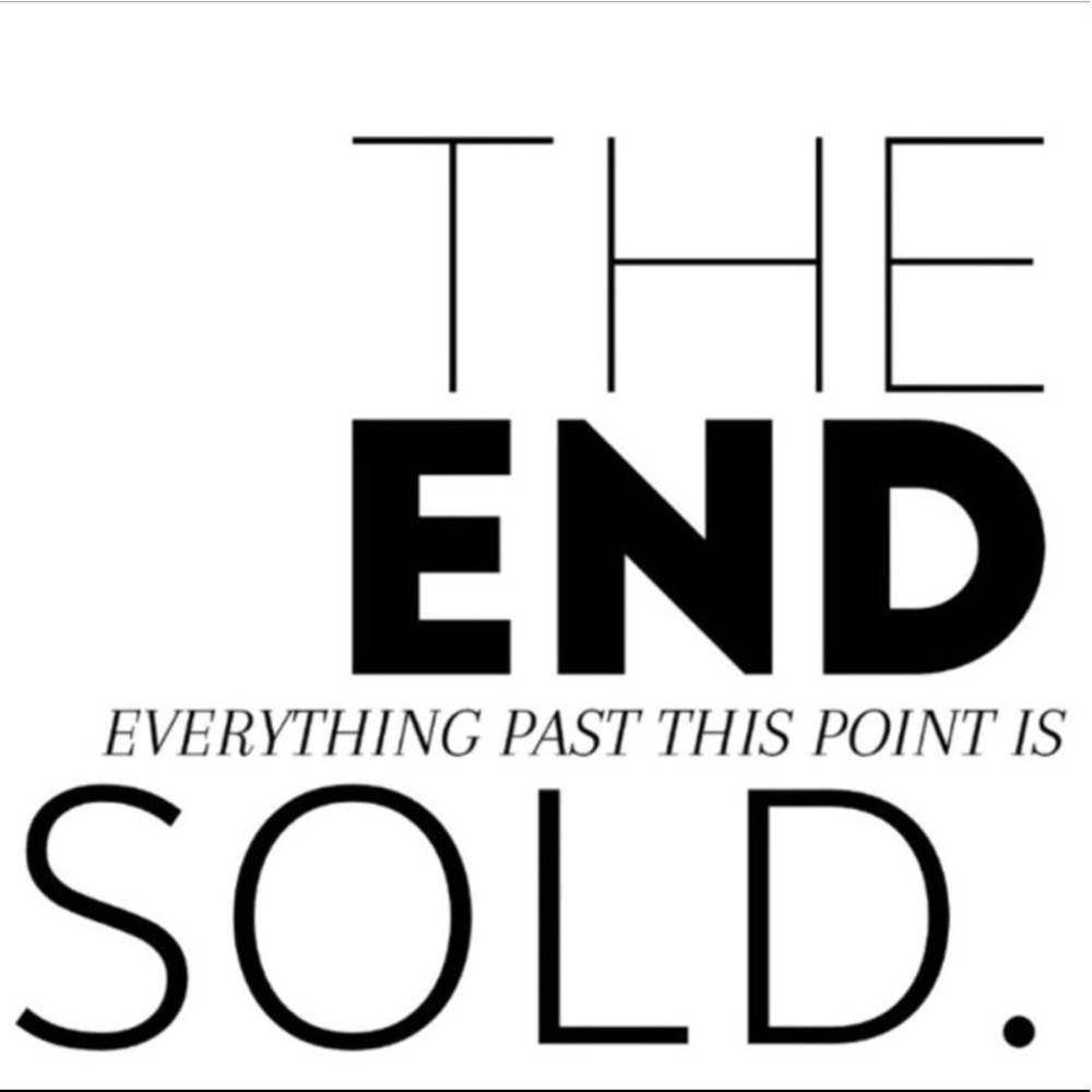 Everything sold beyond this point. 🌴